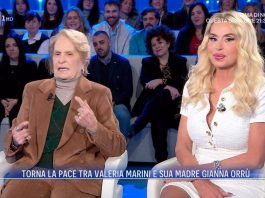 Valeria Marini e la mamma, scoppia la pace a Domenica In