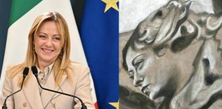 Meloni scherza su affresco con il suo volto: “No, decisamente non sembro un angelo”