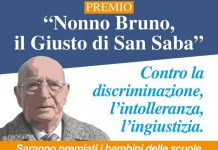 Al via l’VIII edizione del Premio “Nonno Bruno, il Giusto di San Saba”, memoria azione quotidiana per scuole Roma