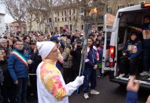 Suzzara in festa per il passaggio della fiaccola olimpica Milano‑Cortina