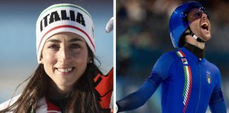 Vittozzi e Ghiotto portabandiera Italia a cerimonia chiusura Milano-Cortina