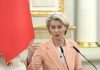 Von der Leyen “La pace sia alle condizioni dell’Ucraina”