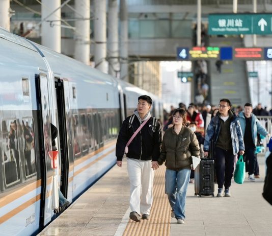 Cina, 121 mln di tratte percorse in treno durante la Festa di primavera