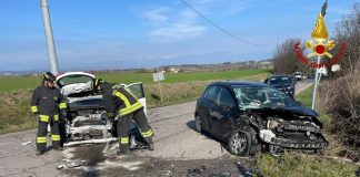 Scontro frontale in via Pozzolengo a Cavriana: feriti un 56enne e un 51enne