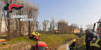 Cadè, 74enne esce di strada con l’auto: trasportato al “Poma” di Mantova