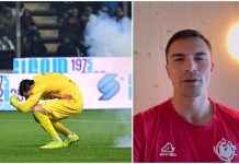 Audero dopo essere stato colpito dal petardo: “Poteva andare molto peggio”