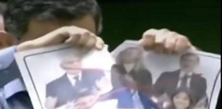 Iran, deputato straccia foto dei leader europei: c’è anche Mattarella. Tajani convoca l’ambasciatore