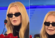 Sanremo 2026, Patty Pravo cade dalla sedia in conferenza stampa: cosa è successo