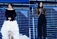 Sanremo, Pausini cigno nero e Irina odalisca: le pagelle ai look della terza serata