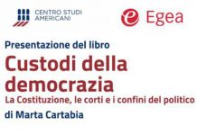 Libri, mercoledì presentazione del libro ‘Custodi della democrazia’ di Marta Cartabia