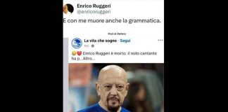 Enrico Ruggeri è morto? No, bufala social con errore di ortografia. E lui corregge…