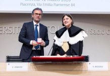 Lo chef Carlo Cracco all’apertura dell’anno accademico dell’Università Cattolica sede Piacenza-Cremona