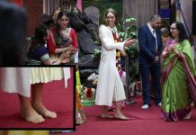 Kate rompe il protocollo e balla a piedi nudi per la festa indù