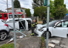 Guidizzolo, scontro tra auto all’incrocio: una si ribalta. 54enne a Brescia con elisoccorso