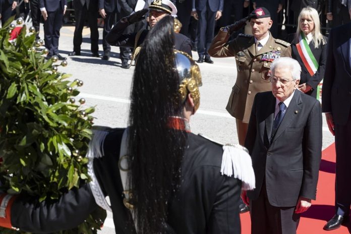 Mattarella 25 aprile San Severino Marche