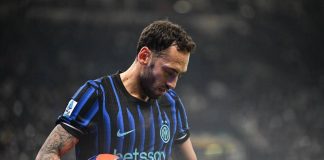 Inter, infortunio per Calhanoglu: finale Coppa Italia a rischio, stagione finita?