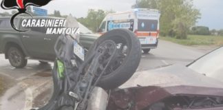 Castiglione, pauroso incidente in via Mazzini: centauro 34enne finisce all’ospedale