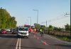 Scontro auto‑moto in via dei Mulini: motociclista 32enne ferito. Traffico in tilt