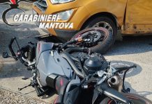 Scontro auto‑moto a Governolo: motociclista ferito trasportato a Mantova