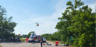 Gravissimo scooterista 46enne dopo l’urto con ciclista in viale Favorita