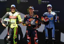 Motogp, Alex Marquez vince gara sprint a Barcellona. Sul podio Acosta e Di Giannantonio