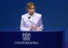 Meloni cita Virgilio all’assemblea di Confindustria: “Così si sale alle stelle”