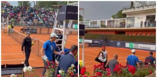 Internazionali, la pioggia blocca allenamento di Sinner: Jannik scappa via
