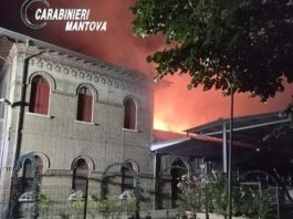 Incendio alla Cantina Sociale di Quistello, Arpa: “Nessun rischio per aria e acque”
