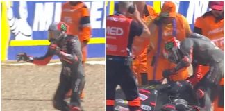 Bezzecchi, caduta e furia in gara Sprint: spinge un commissario, squalificato da Gp Repubblica Ceca