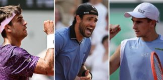 Roland Garros, tris azzurro ai quarti: Cobolli, Berrettini e Arnaldi avanti tutta