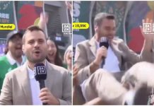 Mondiali, tifosi del Messico fanno ‘volare’ giornalista Dazn