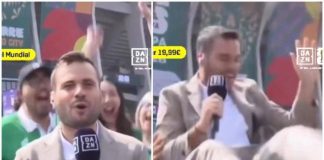 Mondiali, tifosi del Messico fanno ‘volare’ giornalista Dazn