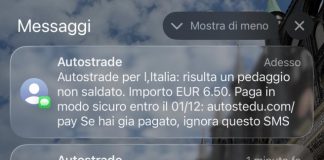 Truffa WhatsApp sui pedaggi autostradali: nuovo allarme della Cna
