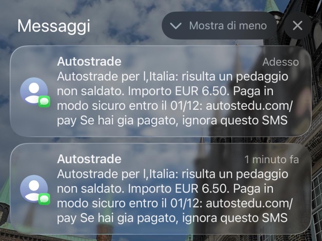 truffa pedaggi