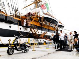 Vespa e Amerigo Vespucci, incontro simbolo dell’Italia a New York