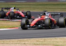 Vittoria Ferrari con Leclerc a Silverstone, Russell e Hamilton sul podio