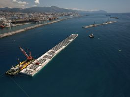 Posato il 26^ cassone della Diga Foranea di Genova