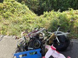 Casalmoro, rifiuti ed oggetti abbandonati recuperati dalle acque del canale Fossa Magna