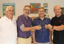 Guidizzolo, inaugurata la mostra di Corrado Monfardini: il ciclismo diventa arte