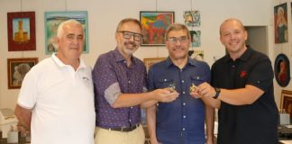 Guidizzolo, inaugurata la mostra di Corrado Monfardini: il ciclismo diventa arte