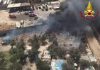 Bari, vasto incendio al campo rom: baracche distrutte, 80 evacuati