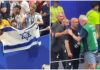 Tifoso sventola bandiera Israele, ct Egitto sputa e se la prende con un fotografo