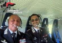 Carabinieri, la sicurezza vola alto: controlli in elicottero tra città e Alto Mantovano
