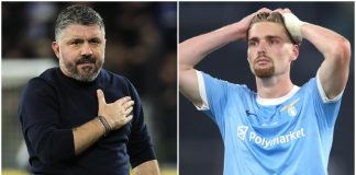 Lazio, Gattuso litiga con Taylor e lo caccia dall’allenamento