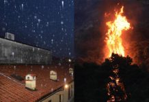 Italia divisa in due tra grandine e incendi 