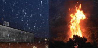 Italia divisa in due tra grandine e incendi 