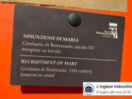 La Madonna ‘assunta’… ma al lavoro: il refuso al museo di Pitigliano diventa un caso virale