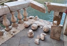 Venezia, via al restauro finale balaustra Ponte di Rialto: fu danneggiata da barcone rubato