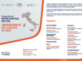 Rapporto Gem Italia 2025-26 di Universitas Mercatorum, tasso attivazione 11%, Italia 30ma su 48 paesi