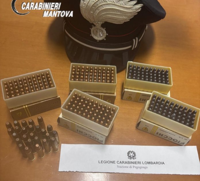 sequestro munizioni carabinieri pegognaga